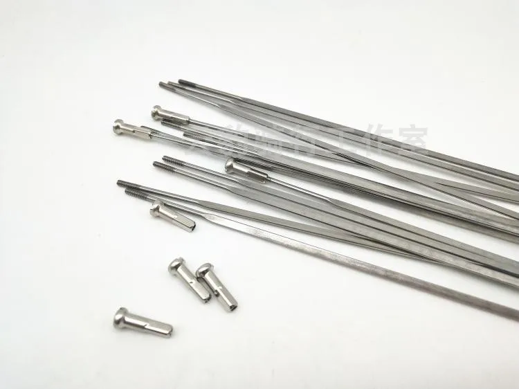 Stainless stee 290mm Высокая прочность закалки прямо тянуть спиц велосипед 1,0 32.mm 255 257 263 270 278 280 282 285 287 292 298 301 мм наконечник для спицы - Цвет: Stainless stee 290mm