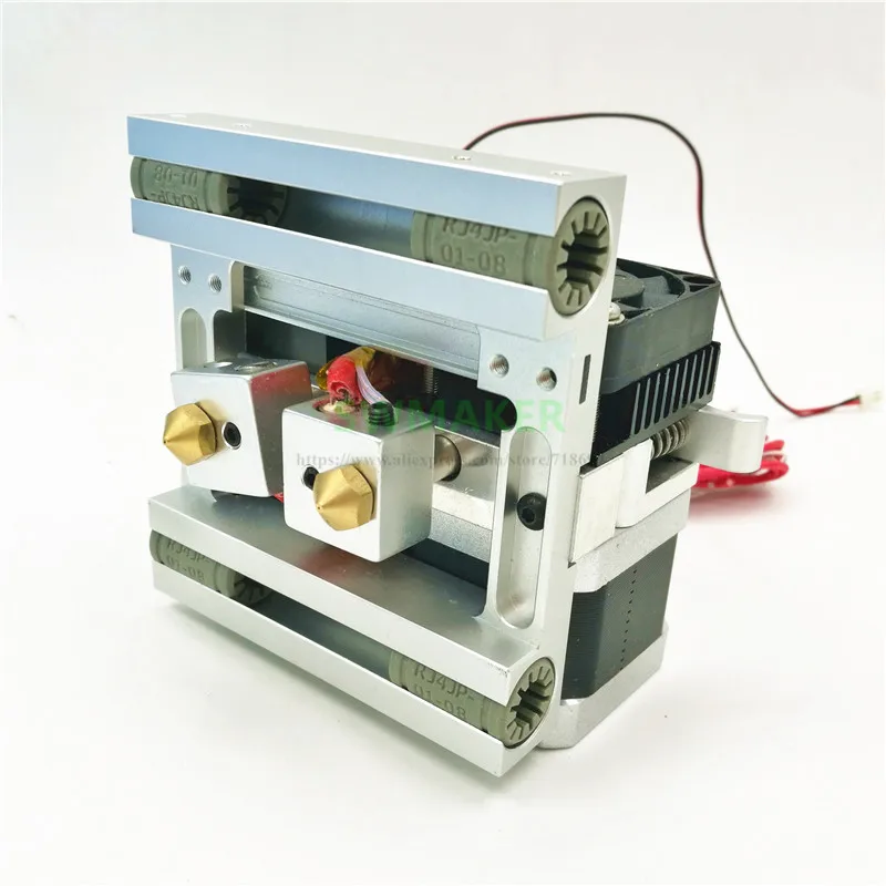 

Обновленный полностью металлический экструдер MK10 с двойным соплом с X ползунком вала + RJ4JP-01-08 24 в 40 Вт для 3D-принтера «сделай сам», нить 1,75 мм