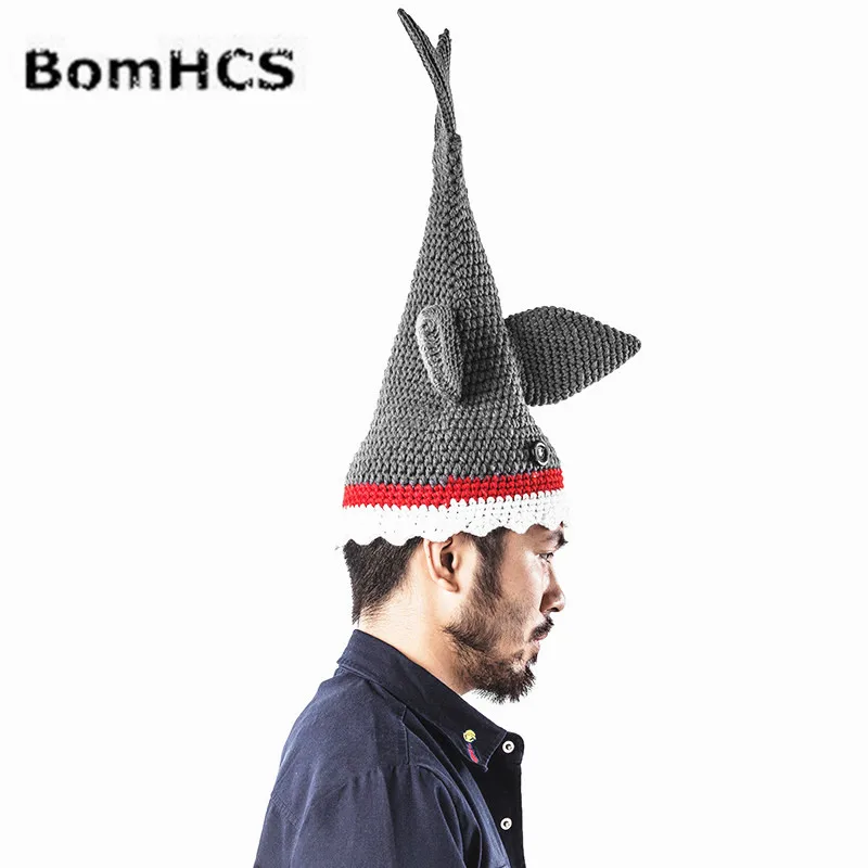 

BomHCS Novelty Beanie Handmade Knitted Hat Men's Winter Warm Cap Halloween Party Gift