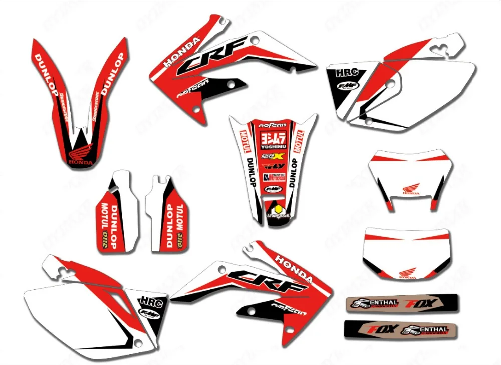 Dirt Bike Motocorss графические наклейки для Honda CRF250X CRF 250X 2004 2016|Наклейки на автомобиль| |