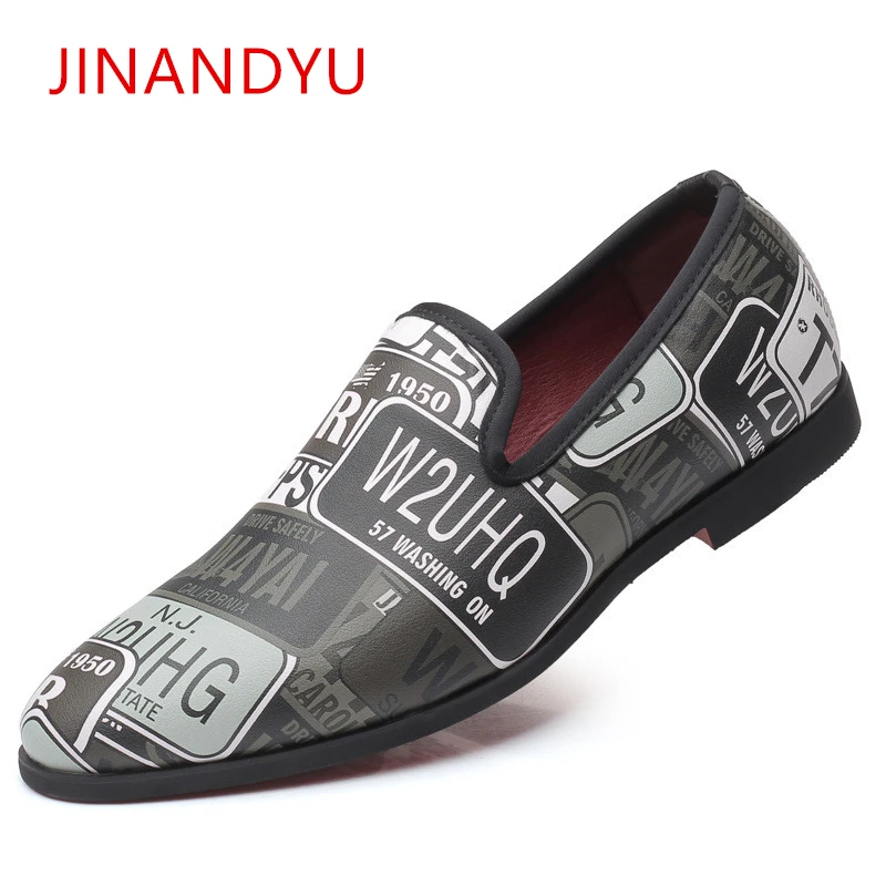 

38-48 Handmade Leather Men Dress Shoes Evening Party Wedding Shoes Daily Office Suit Shoes Personality Loafers Chaussures Hommes