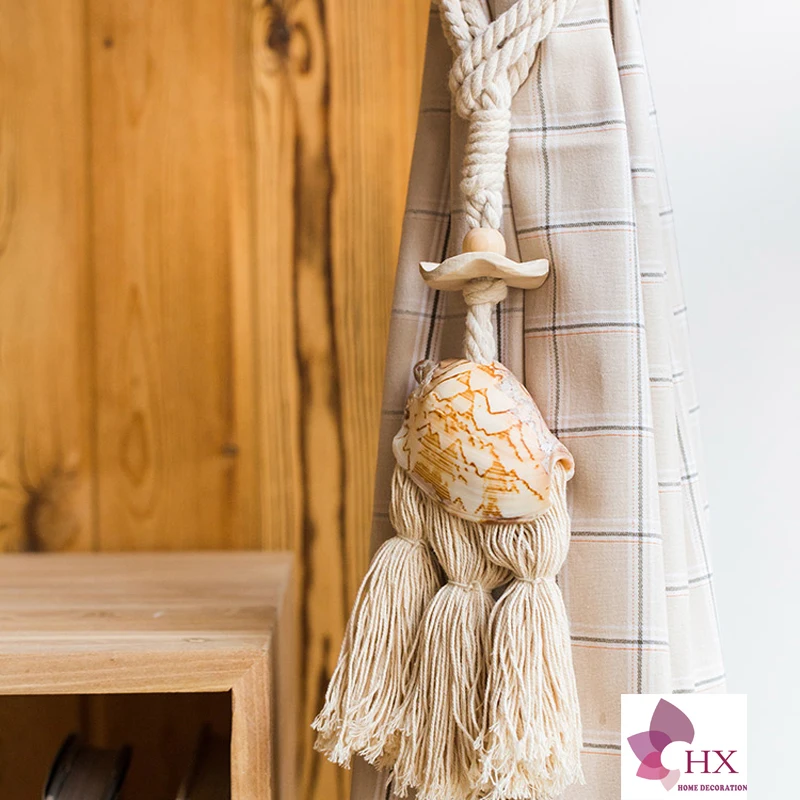 Бесплатная доставка (2 шт./лот) натуральный занавес бандаж корпус и раковины