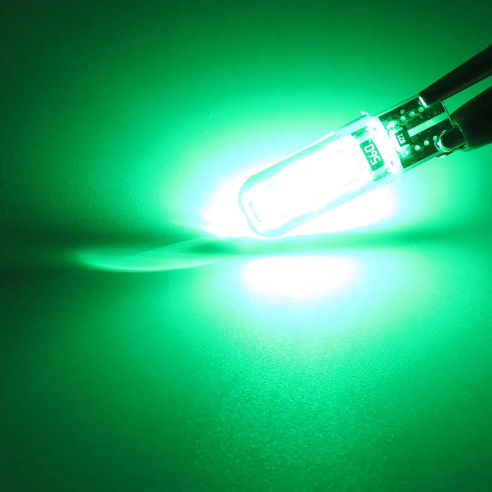 T10 Автомобильный светодиодный свет 2835SMD DC 12 V W5W силиконовая лампа габаритного