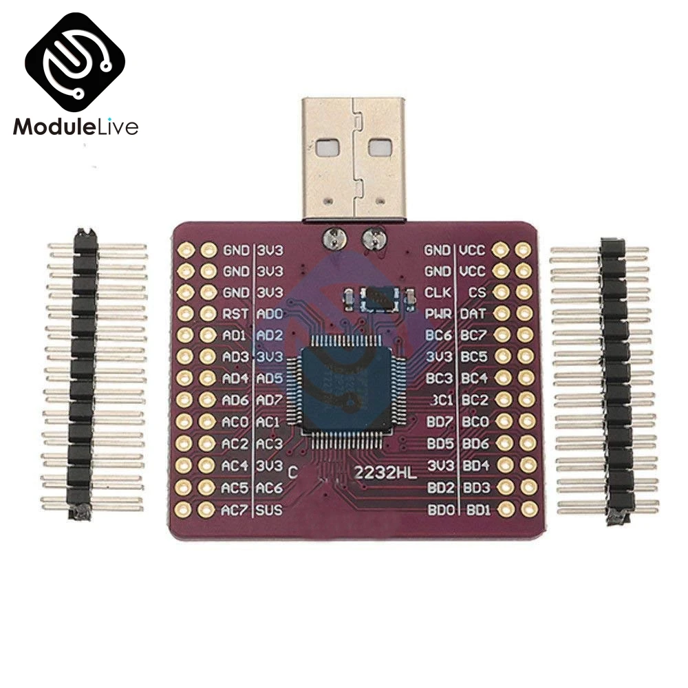 Модуль USB к UART FIFO SPI I2C JTAG RS232 FT2232HL Diy Kit электронный модуль платы блока программного