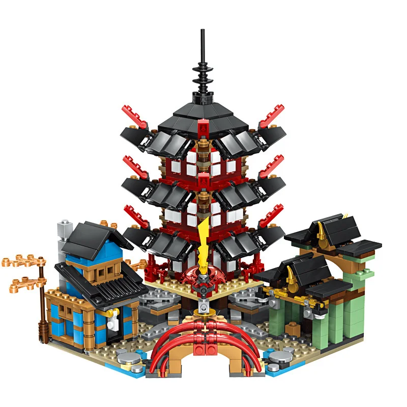 Models building toy 68124 926PCS Temple of Airjitzu Ninja Building Blocks Compatible with 70751 toys & hobbies | Игрушки и хобби
