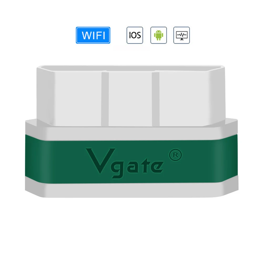 White Green-WIFI Vgate icar2 Bluetooth/Wifi OBD2 диагностический инструмент ELM327 V2.1 автомобильный диагностический сканер Mini elm 327 для IOS/PC/android - Цвет: White Green-WIFI
