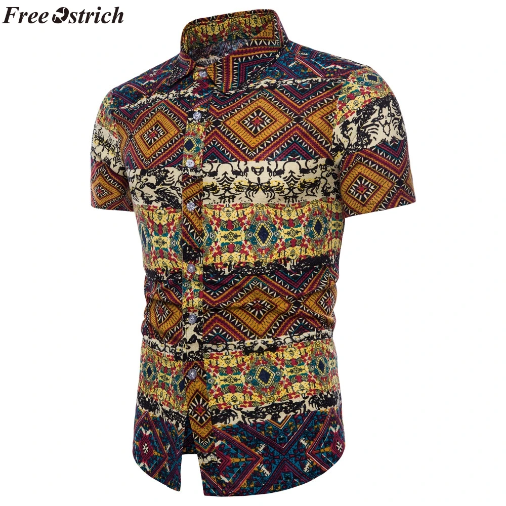 Бесплатная Страусиная Новая мужская пляжная Гавайская тропическая летняя