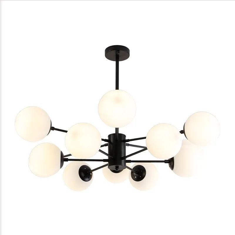 Винтажные промышленные стеклянные люстры с пузырьковыми шариками бобы