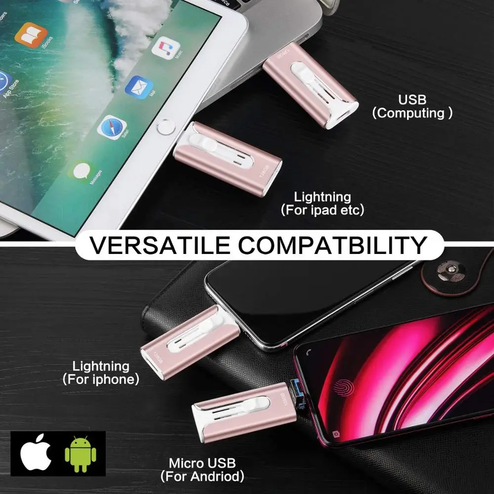 Флешка 256 ГБ флеш-накопитель для iPhone 128 Usb флеш-накопители USB 3 0 Lightning Memoria Android PC |