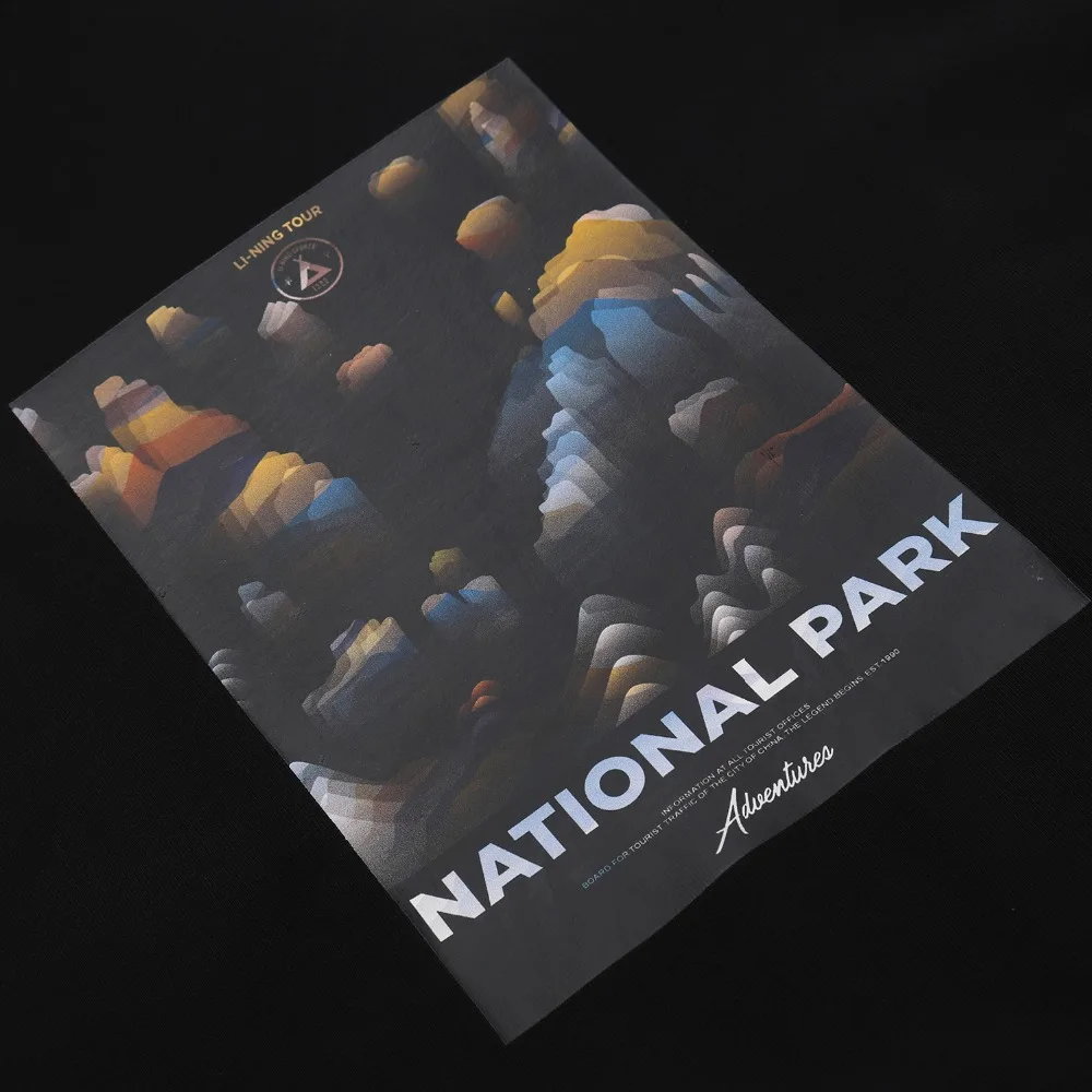 Мужской спортивный свитер Li Ning свободный хлопковый с капюшоном на подкладке из