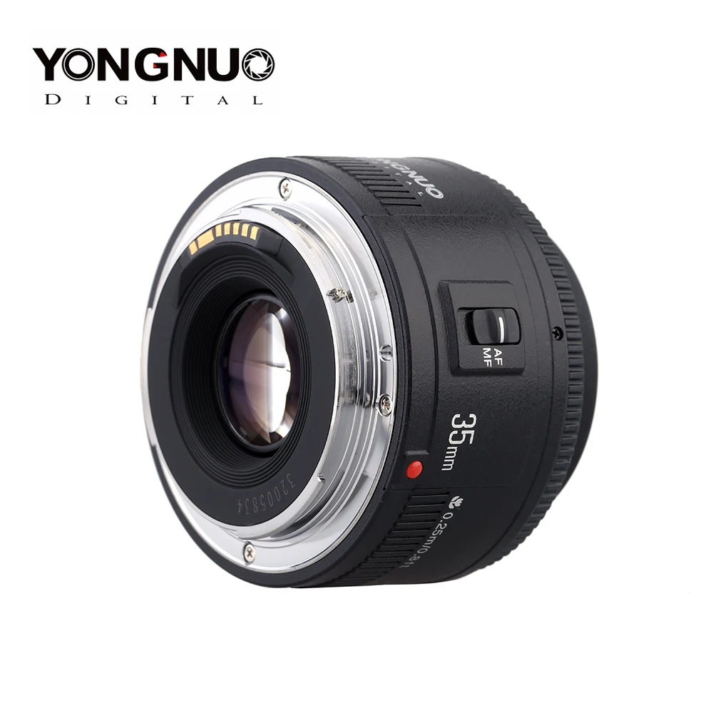 Объектив 35 мм Yongnuo F2.0 фотолинза широкоугольная ручной и фиксированный автофокус