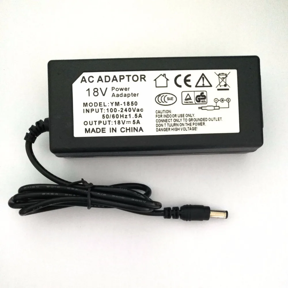 18V5A 90 Вт AC DC адаптер зарядное устройство для 5050 3528 Светодиодный светильник CCTV 18 в 5A