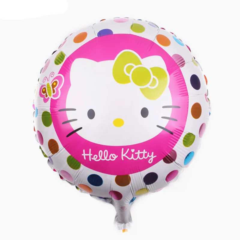 KUWANLE 30 шт./лот 45*45 см воздушный шар Hello Kitty из алюминиевой фольги гелиевые шары