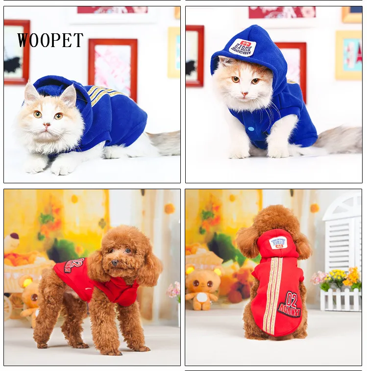 2016 флисовый для питомца кота собаки Костюм мягкая теплая одежда собак милые