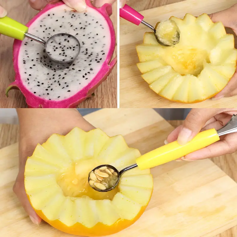 1 X двухконцевое многофункциональное приспособление для нарезки шариков из дыни