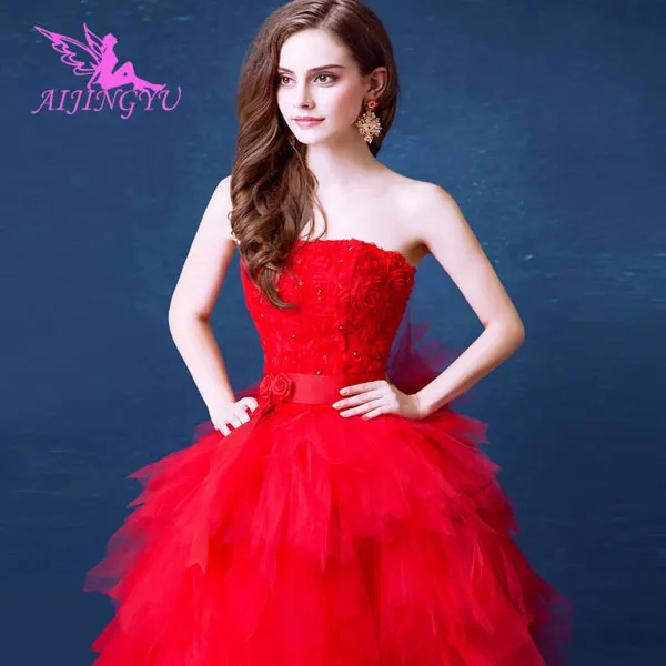 

AIJINGYU 2021 2020 real photos Customized new hot selling cheap ball gown lace up back formal bride dresses wedding dress TJ147