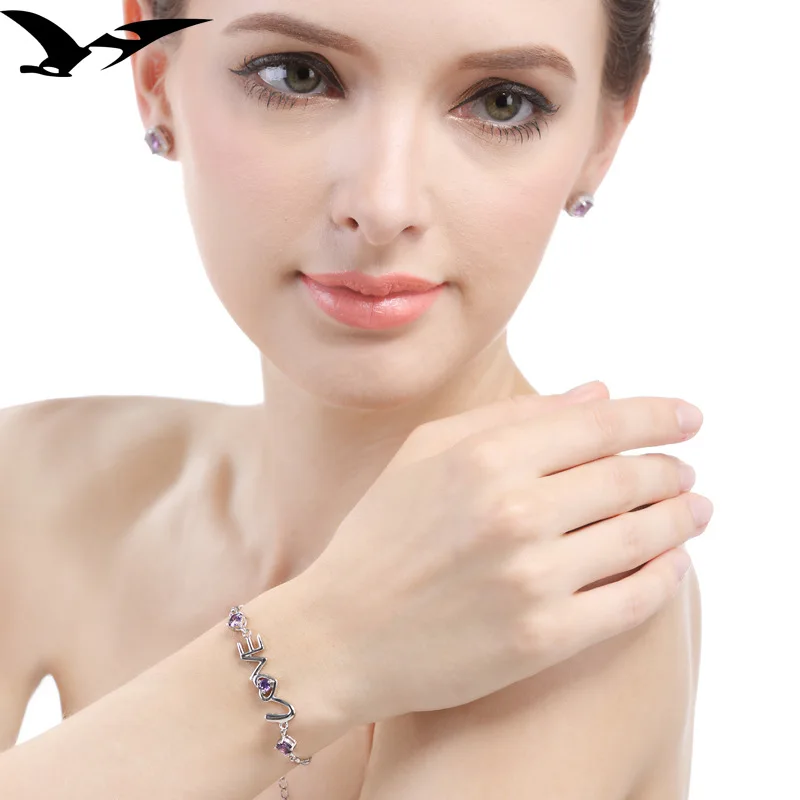 YJ0068 новые модные женские Аксессуары S925 чистое серебро ювелирные изделия любовь