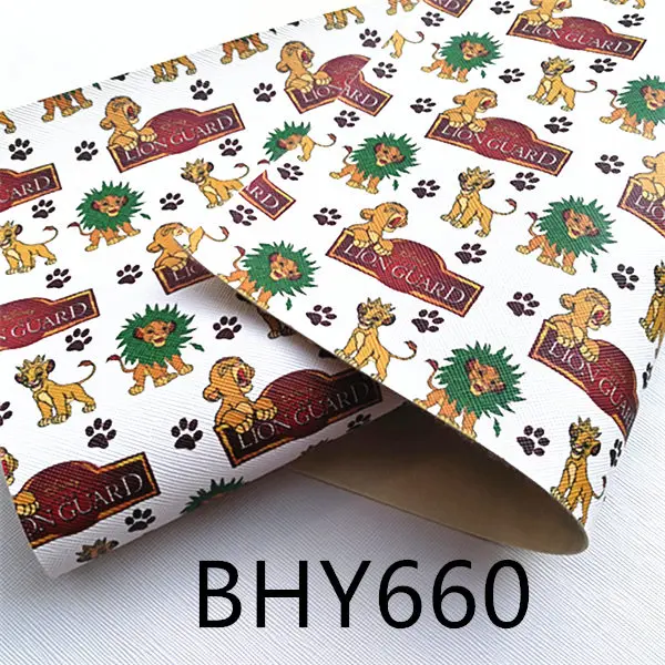1шт 20*33 см А4 мультфильм Лев кожа viny ткань BHY659