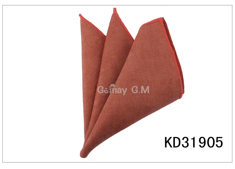 KD31905 Однотонные хлопковые карманные квадратные мужские костюмы, мужские носовые платки, повседневный костюм, квадратные носовые платки, полотенца, вечерние шарфы - Цвет: KD31905