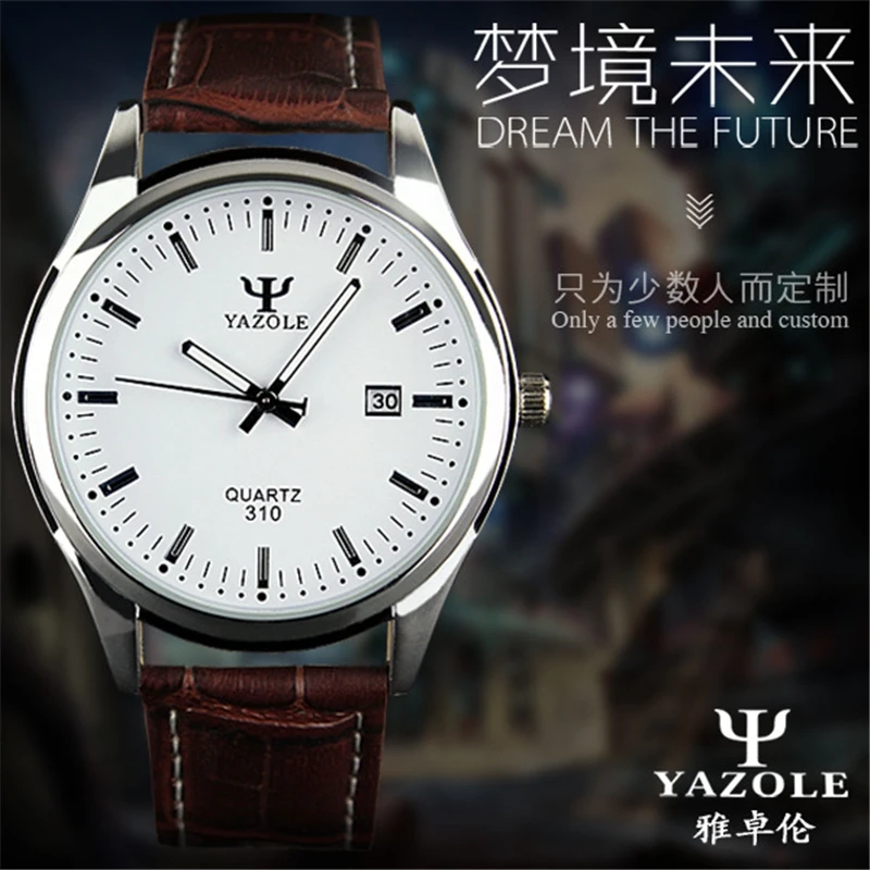 2020 модные мужские часы лучший бренд класса люкс YAZOLE римские цифры Циферблат