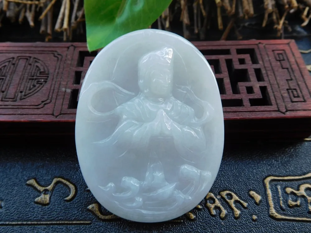 Burma натуральными изумрудами лед восковой Мацзу кулон 2585 #|pendant|pendant emerald |