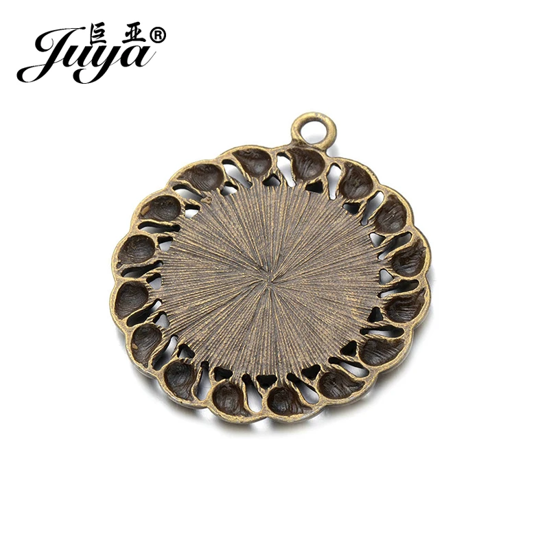 Кулоны JUYA Cabochon 2 шт./компл. 25 мм Дешевые Ювелирные изделия высокое качество