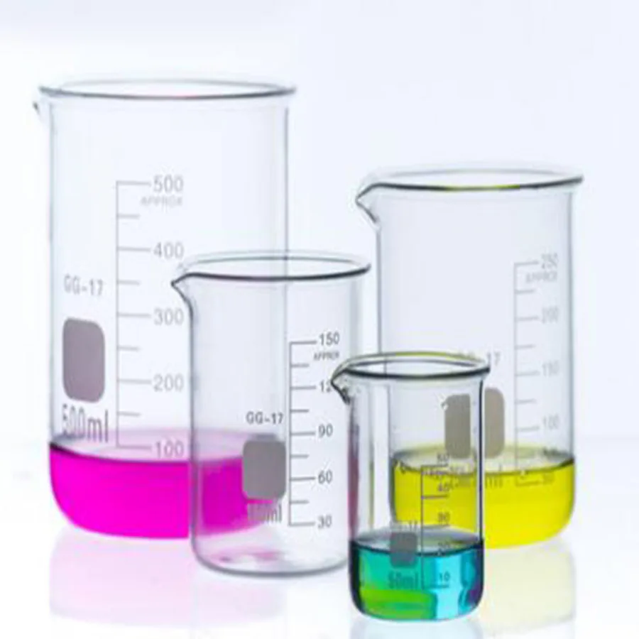 50ml-3000ml Low Form Beaker Chemistry Laboratory Borosilicate Glass Transparent flask Thickened with spout | Канцтовары для офиса