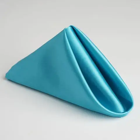 teal blue OurWarm 5 упаковок 1" x 12" атласные льняные салфетки свадебные салфетки карманные ресторанные носовой платок вечерние украшения стола аксессуары - Цвет: teal blue