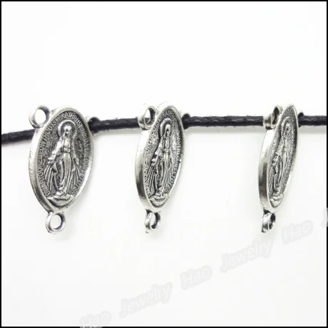 100 шт винтажные амулеты Девы Марии и религиозная Подвеска из тибетского