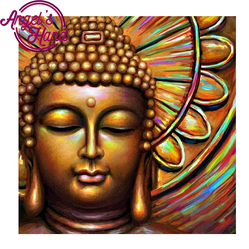 Религиозная Живопись с цветами Buddhas Стразы 5D сделай сам квадратная алмазная
