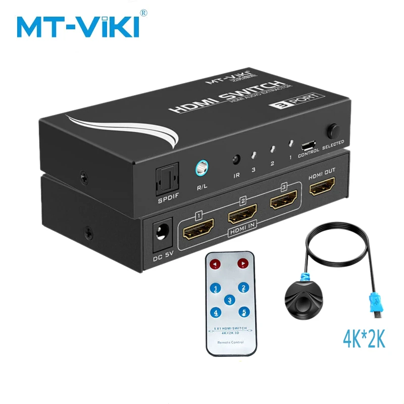 MT VIKI HDMI переключатель версии 1 4 V Автоматический Инфракрасный 4K * 2K с аудио