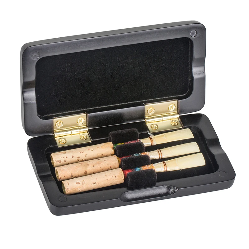 Кленовый ящик для хранения 3 тройных Тростников|oboe reed case|reed case oboereed box |
