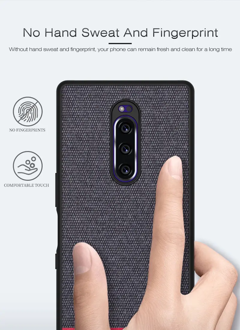 SRHE для sony Xperia 1 чехол, винтажный тканевый силиконовый чехол, полное заднее покрытие для sony Xperia 1 Xperia1 J8110 J8170 J9110