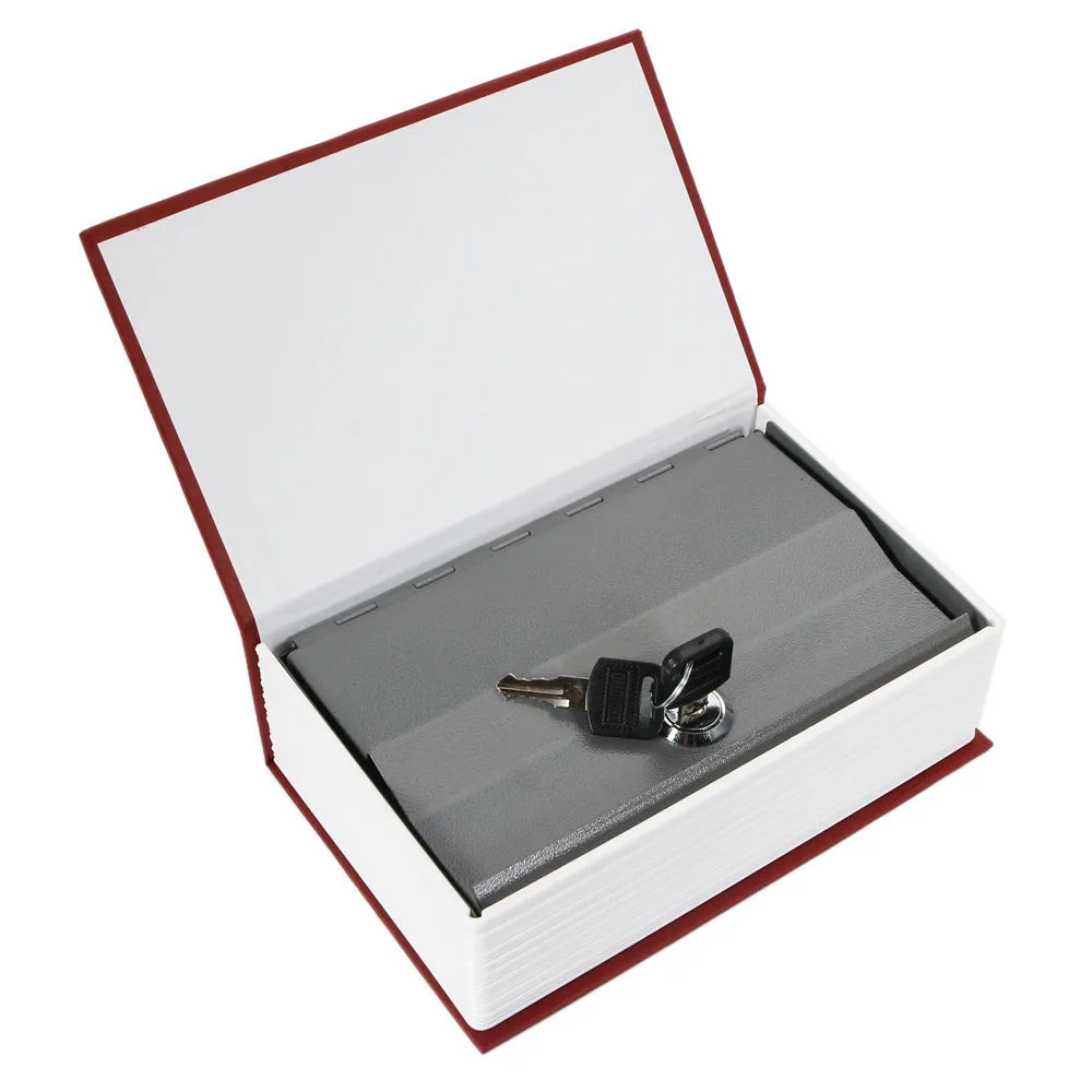 Lock Box с ключом утечки Книга Безопасный Портативный Сейф английский словарь