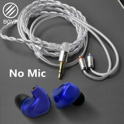 no Mic-blue BGVP DMG HIFI наушники 2DD+ 4BA гибридные IEM технологии в уши с MMCX сменный кабель дизайн корпус из алюминиевого сплава - Цвет: no Mic-blue