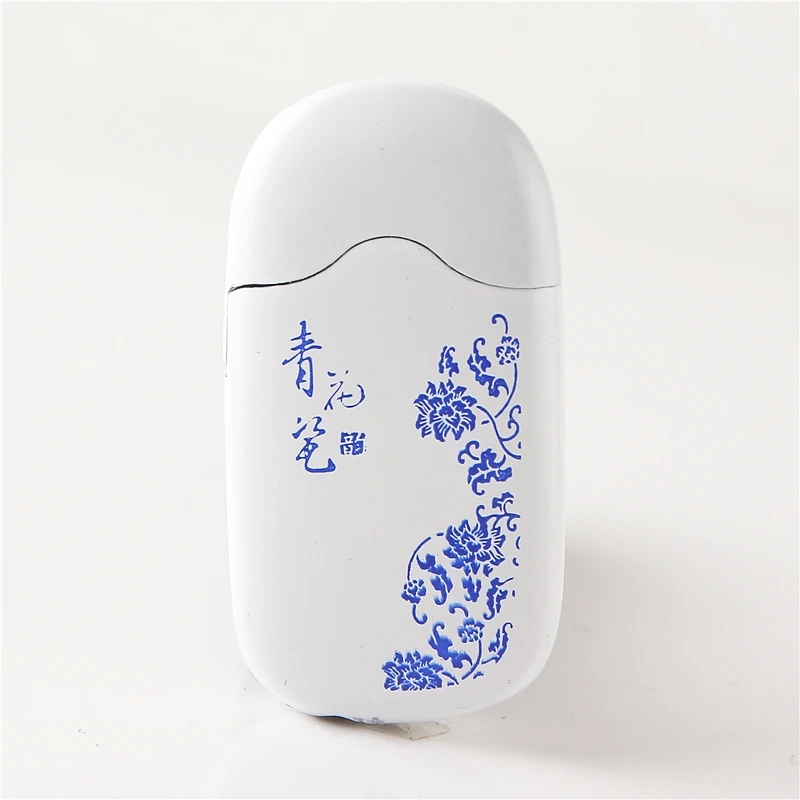 Cigarette Accessories Simple fashion Butane gas metal lighters Blue and white porcelain pattern Windproof torch cigar lighter | Дом и сад