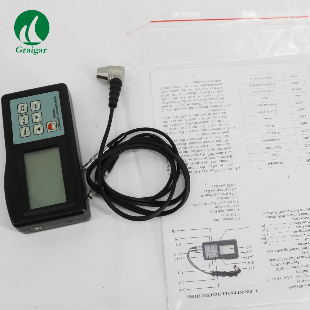 Ультразвуковой измеритель толщины TM8812 (1 2 225 мм 0 05 8 дюймов)|thickness gauge tester|ultrasonic