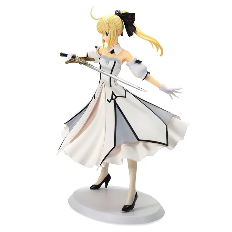 Аниме Fate/Stay White Dress Saber Lily ПВХ экшн-фигурка Коллекционная модель детские игрушки