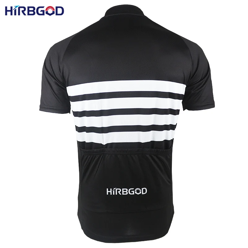HIRBGOD мужской черный фон белая полоса Ретро Велоспорт Джерси MTB Dh короткий рукав