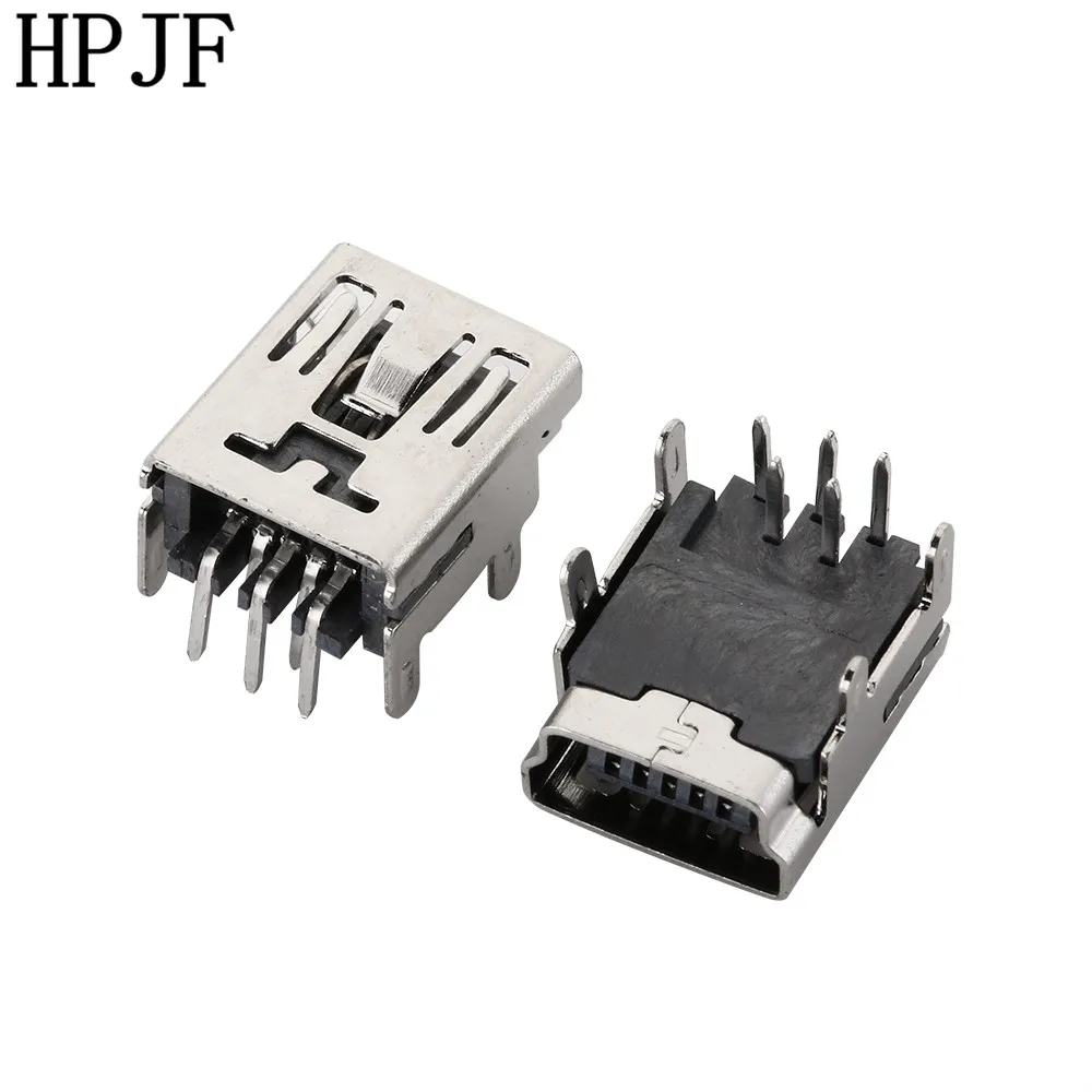 10 шт./лот Mini USB 5pin розеточная часть соединителя управления люминисцентными