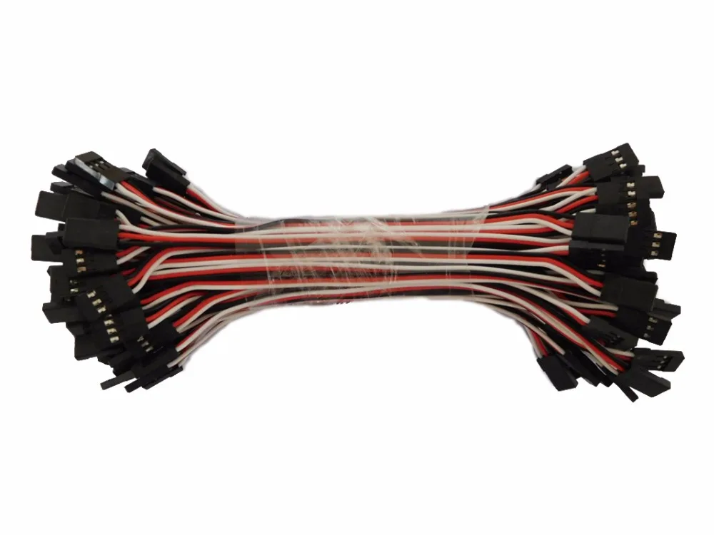 100 шт. 10 см/15 см/20 см/30 см/50 см/60 см/100 см 26AWG штекер JR сервопривод удлинитель кабеля|jr