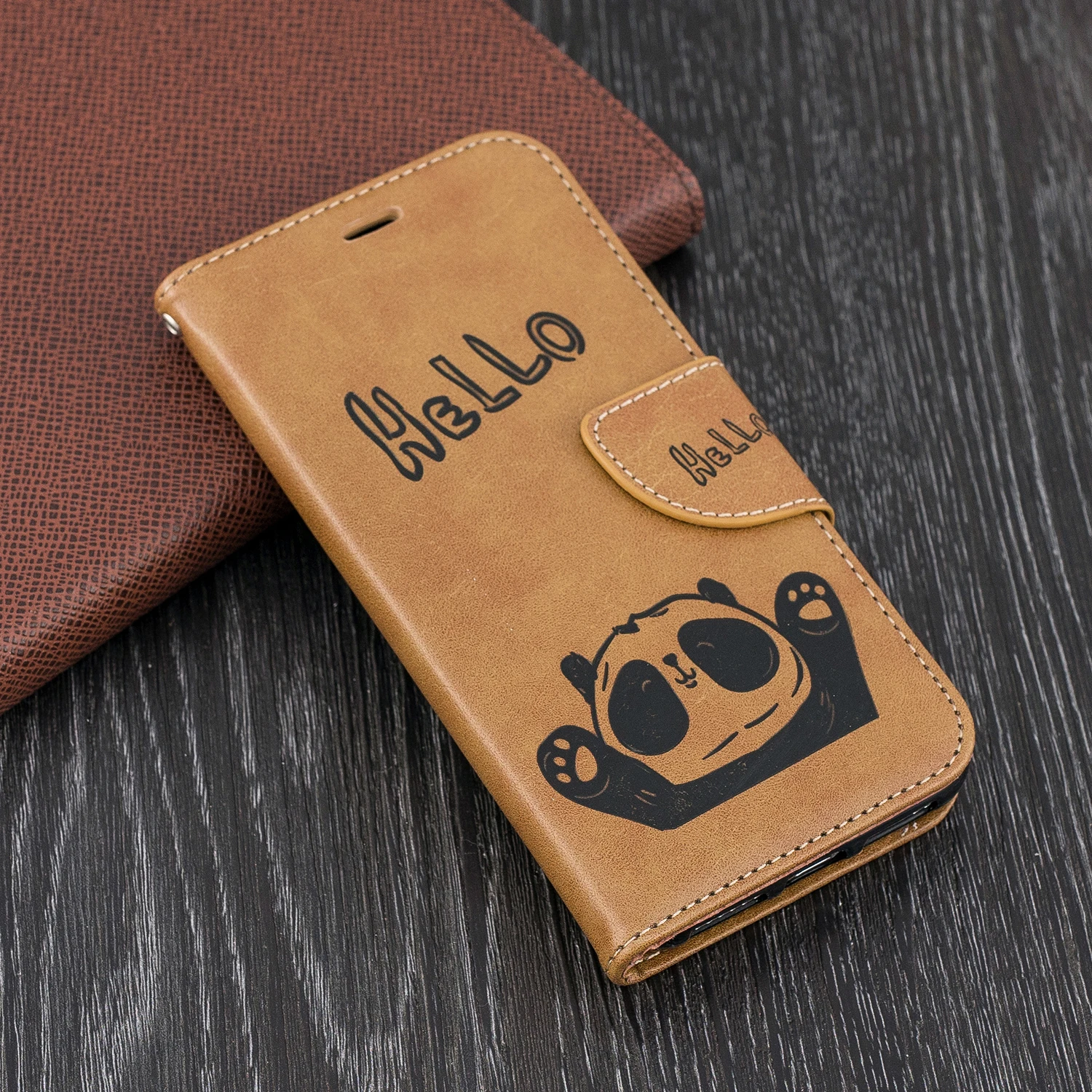 VRLucky милый рисунок панды из искусственной кожи флип чехол для телефона Xiaomi Redmi 4X5 5