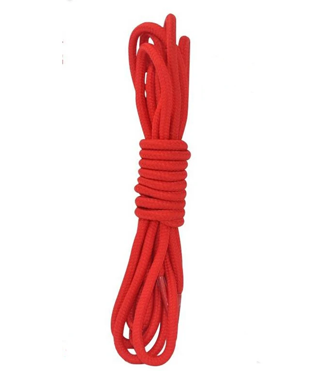 red 120 см/140 см/160 см спортивные круглые шнурки для ботинок сплошные шнурки для холщовые кеды; - Цвет: red