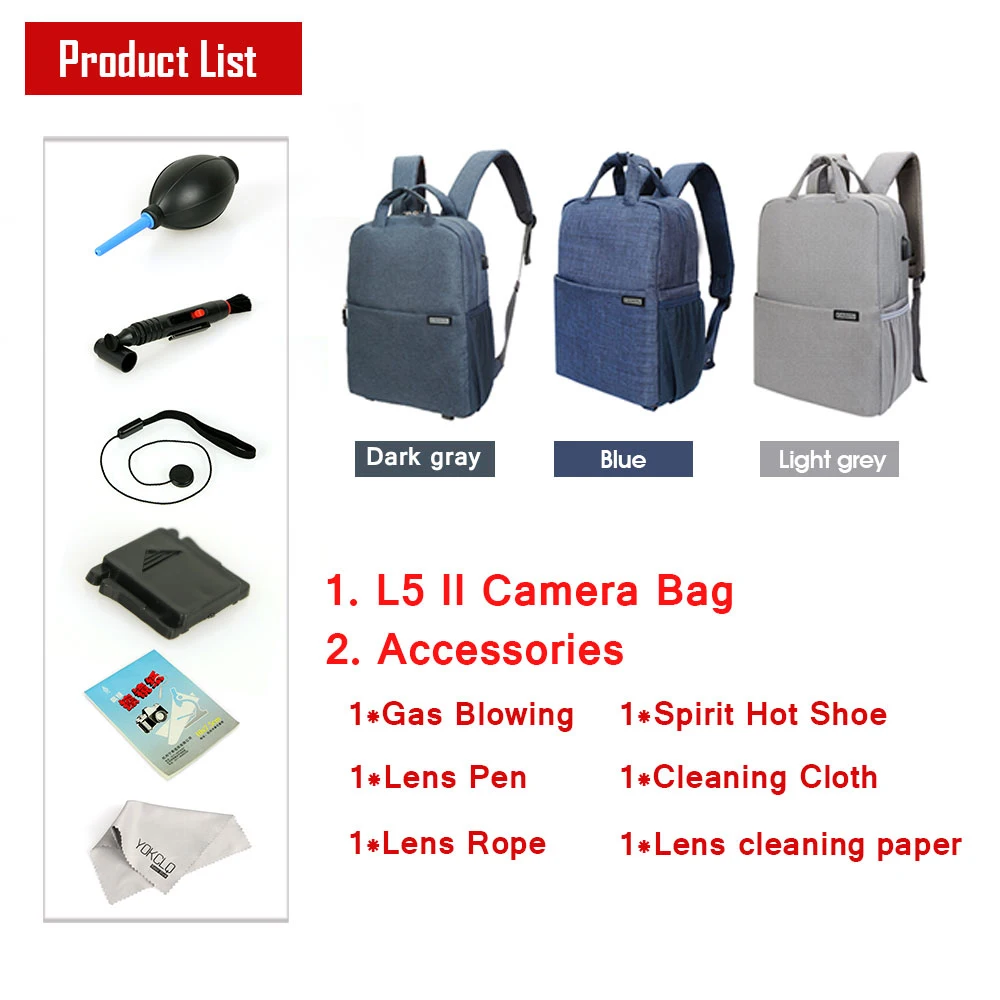 CADeN L5II Противоугонная сумка для dslr камеры рюкзак многофункциональная дорожная