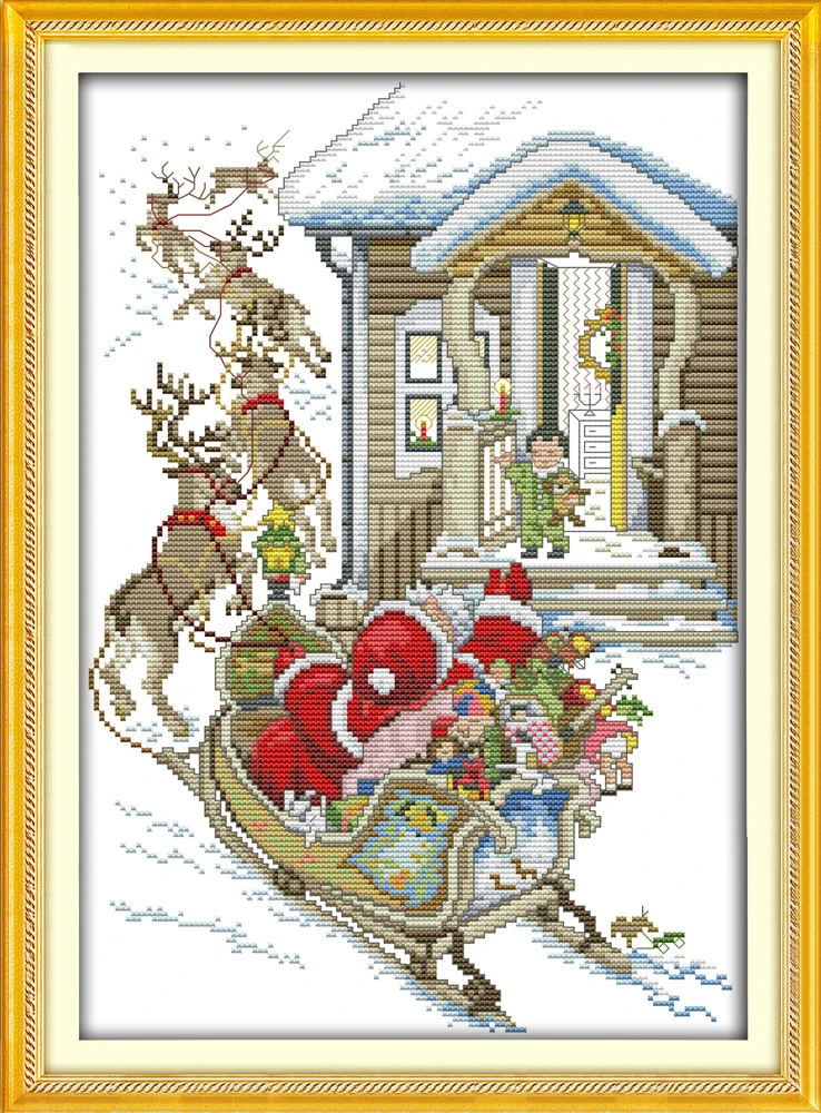 100% хлопок DMC стандартной резьбой Рукоделие Вышивки Крестом комплект Рождество