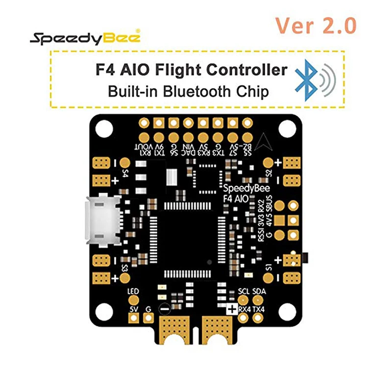Фото SpeedyBee F4 AIO система управления полётом 2 0 STM32F405 OSD встроенным Bluetooth чип поддерживает SpeedyBee F4 AIO система управления полётом 2 0 STM32F405 OSD встроенным Bluetooth чип поддерживает