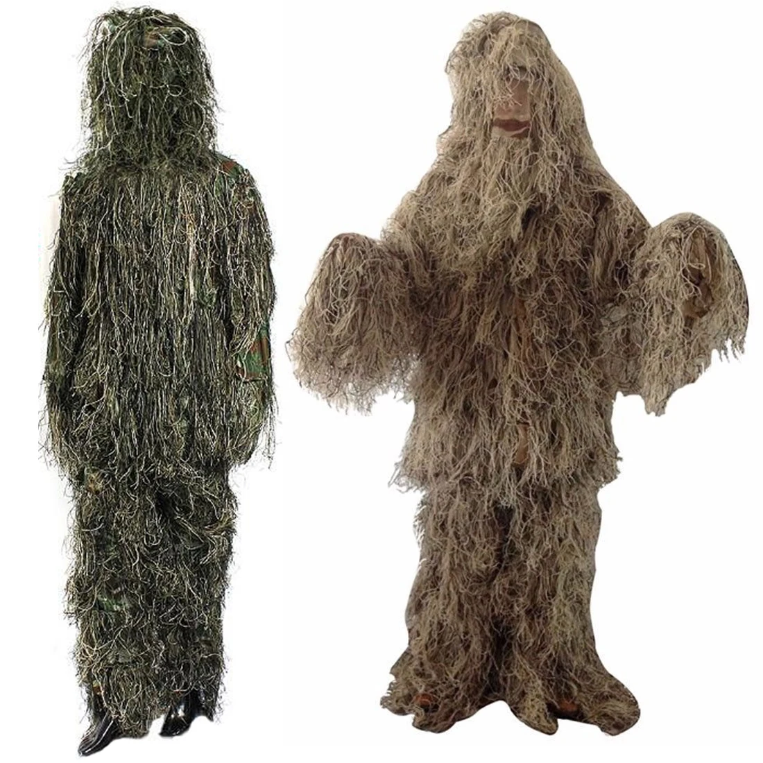 Горячая Регулируемый размер унисекс камуфляж костюмы лесной одежды Ghillie костюм для охоты армейский Военный Тактический снайперский набор