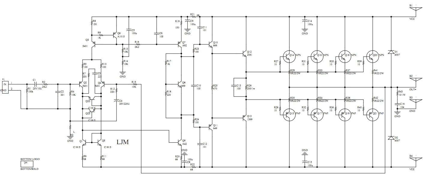 

L20 V7 Stereo 2-Channel Amplifier Assembled Board 200W KEC KTB817 KTD1047