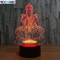 bochsbc buddha 7 color changing acrylic night light touch change colors table lamp for bedroom bedside decoration led lights