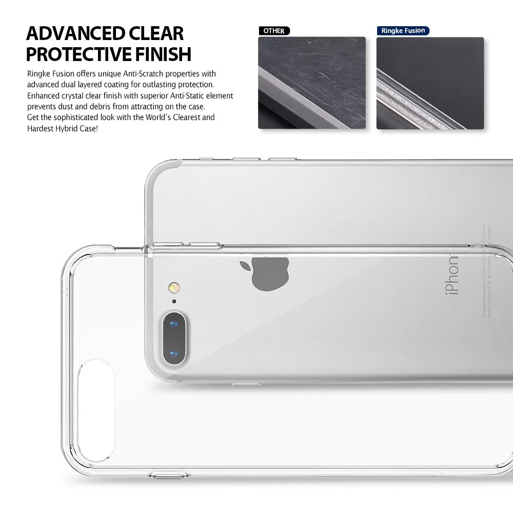 Чехол Ringke Fusion для iphone 8 чехол и SE2 прозрачная задняя крышка из поликарбоната